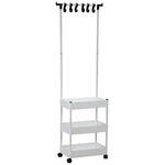 3 Tier Rolling Closet Organizer with Clothes Hanger     XL