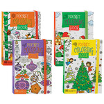 Kids' Pocket Size Christmas Coloring Books, Set of 4