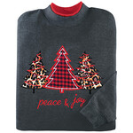 Peace & Joy Applique Tree Sweatshirt by Sawyer Creek™