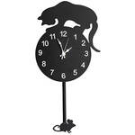 Cat and Mouse Pendulum Wall Clock