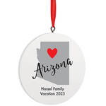 Personalized Home State Love Ornament