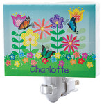 Personalized Children's Flowers & Butterflies Night Light