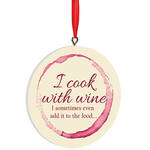 Personalized I Cook With Wine Ornament