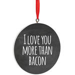 Personalized I Love You More Than Bacon Ornament