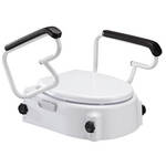 Adjustable Raised Toilet Seat with Arms