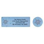 Personalized Elegant Snowflake Labels and Seals, Set of 20