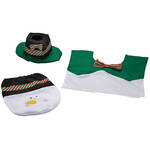 3-Pc. Green Snowman Toilet Cover and Rug Set