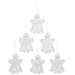 Crochet-Style Angel Ornaments, Set of 6