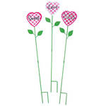 Metal Valentine Heart Plant Stakes by Fox River™ Creations, Set of 3