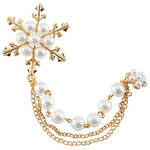 Elegant Pearl Brooches with Chains