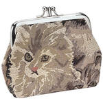 Animal Tapestry Dual Coin Pouch