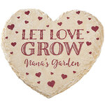 Personalized Heart-Shaped Let Love Grow Garden Stone