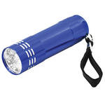 9-LED Blue Aluminum Flashlight