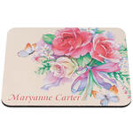 Personalized Rose and Butterfly Mousepad