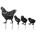 Hen & Chicks Silhouette Stakes by Fox River™ Creations, Set of 4