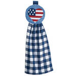 Hanging Patriotic Heart Tie Towel