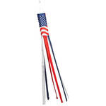 Solar Lighted Patriotic Windsock by Holiday Peak™