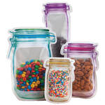 Multicolor Mason Jar Bags, Set of 4
