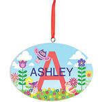 Personalized Owls & Flowers Ornament