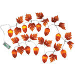 Lighted Leaves and Acorn Garland By Holiday Peak™