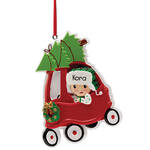 Personalized Kid in Car Ornament