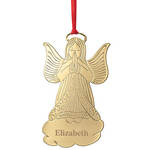 Personalized Goldtone Praying Angel Ornament