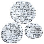 Cat Design Elastic Bowl Covers, Set of 3