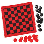 3-In-1 Giant Checkers and Tic Tac Toe Game Set