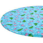 Festive Flamingos Elasticized Table Cover By Chef's Pride™