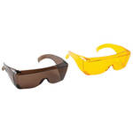 Wrap Around Sun Glasses, Set Yellow and Brown