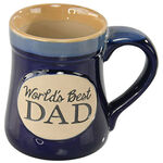 World's Best Dad Blue Stoneware Mug