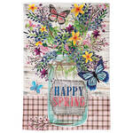 Happy Spring Wildflowers & Butterflies Garden Flag