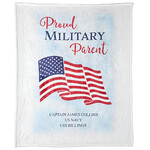 Personalized Proud Military Fleece Throw Blanket