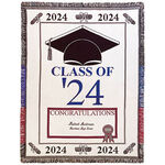 Personalized 2024 Graduation Afghan Throw
