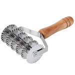 Stainless Steel Roller Cutter with Wooden Handle