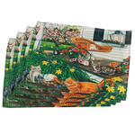 Cats In Yard Placemats, Set of 4